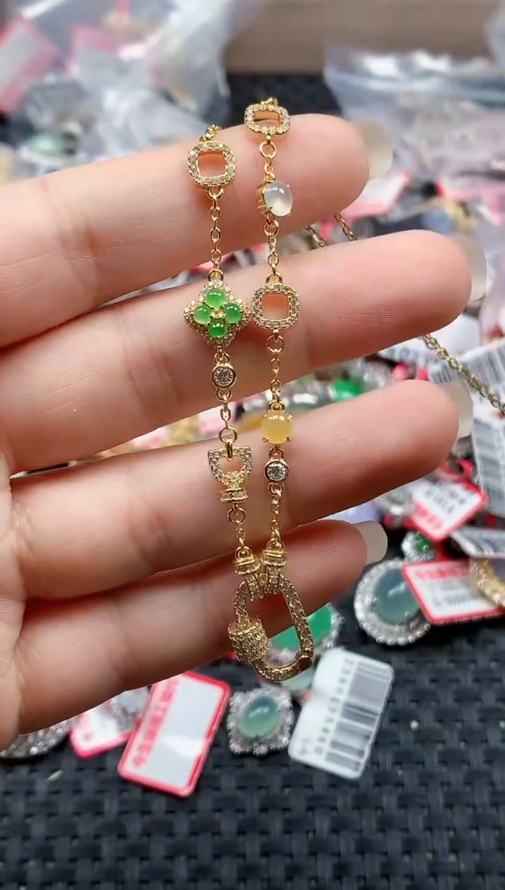 银S925镶嵌戒指翡翠天然A货缅甸翡翠