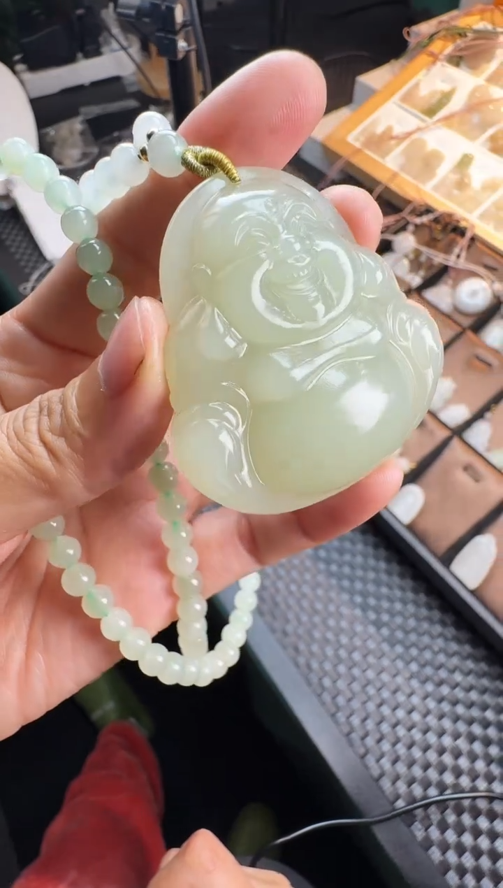 【闪购商品】和田玉颈饰未镶嵌50高冰佛公