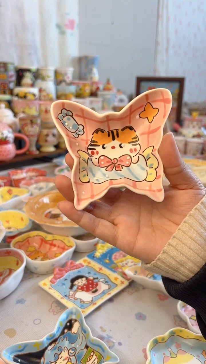 摆件陶景德镇陶瓷手绘微瑕