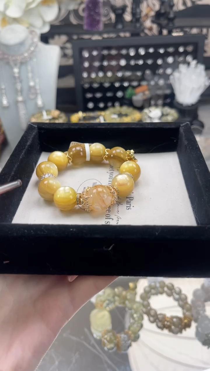 【闪购商品】烟晶手链银S925镶嵌天然水晶 多样性发货