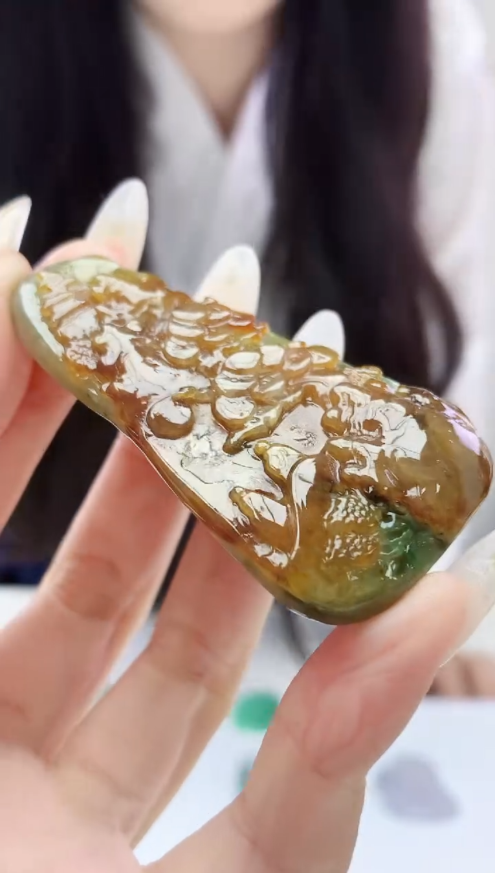 定制翡翠未镶嵌888ee-毛货挂件34