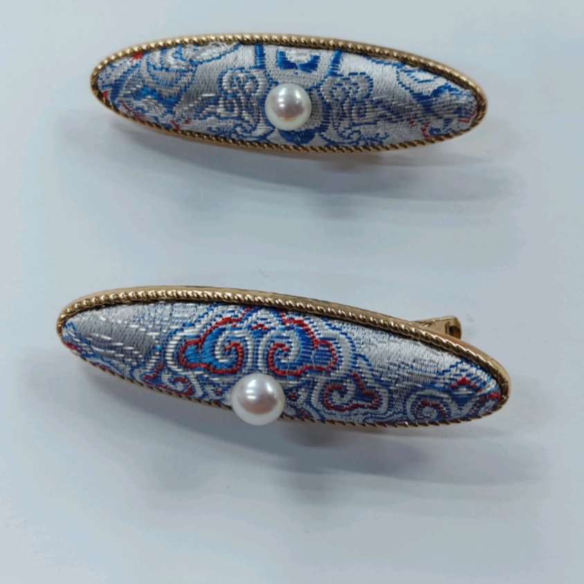 礼兰珠宝 淡水珍珠发夹7-7.5mm多样性发一