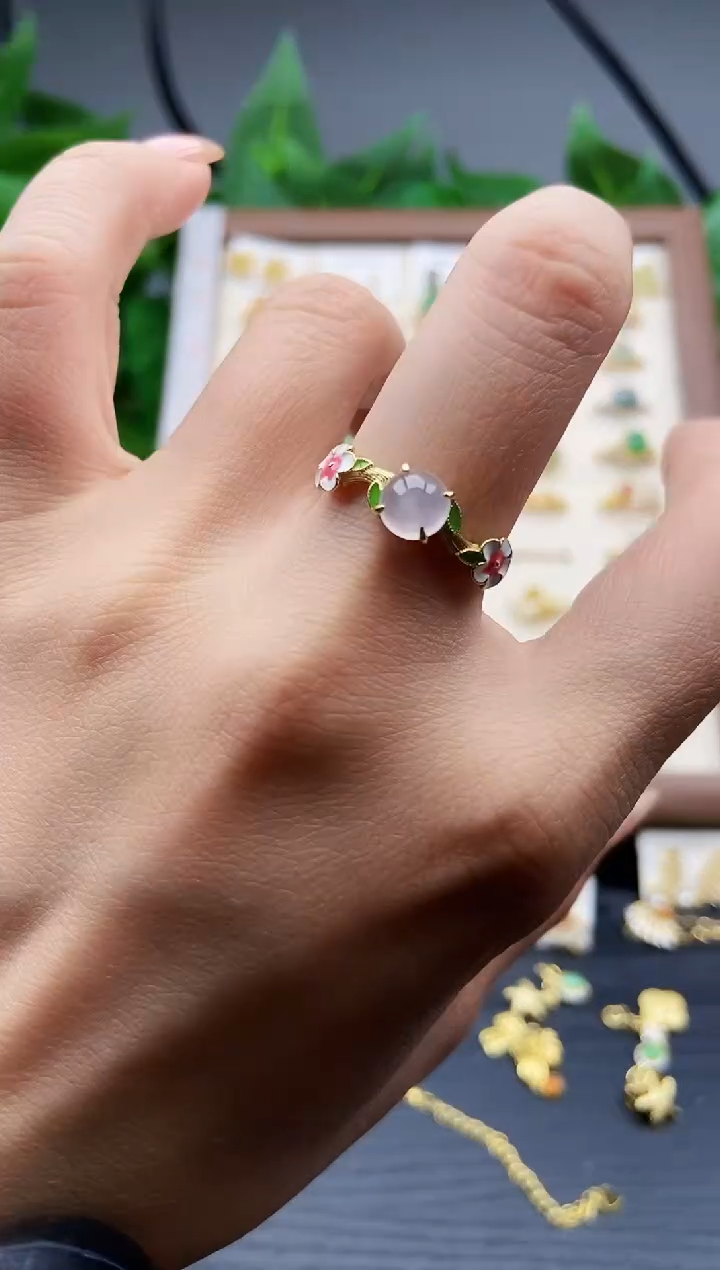 银S925镶嵌戒指翡翠12