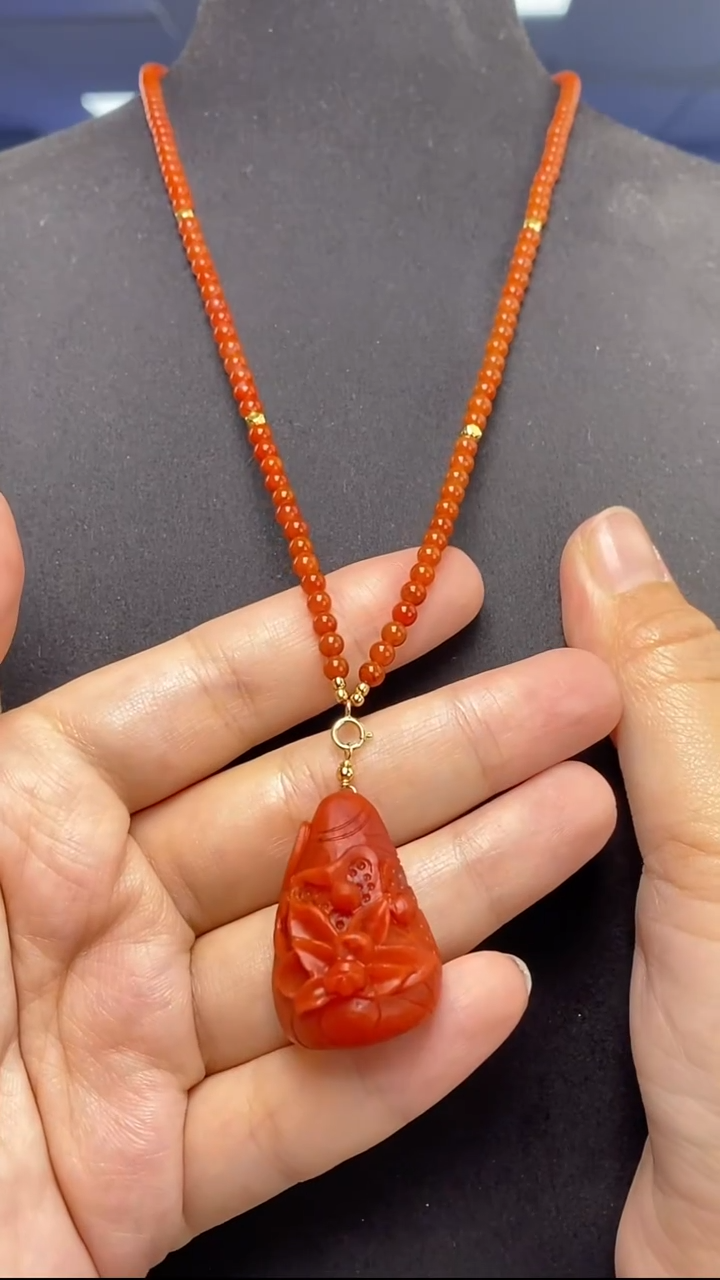 颈饰未镶嵌南红玛瑙G09016