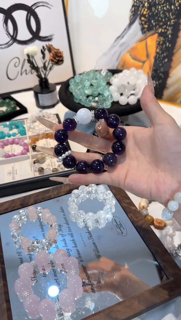 水晶手串未镶嵌乌拉圭X跑环