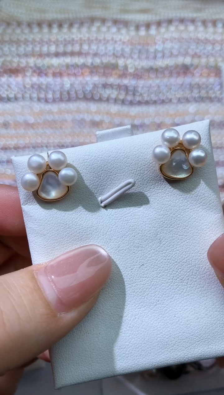 未镶嵌耳饰淡水珍珠耳钉