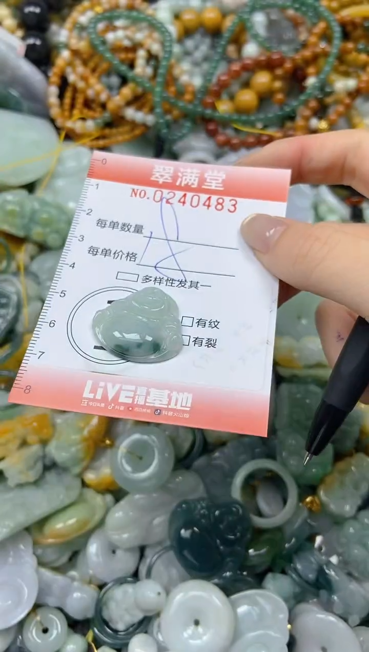 未镶嵌挂件翡翠闪购0240483