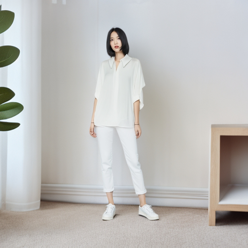 （小玉甄选5）③⑨-⑤⑨留言备注编码-超显瘦气质长袖时尚简约白色百搭