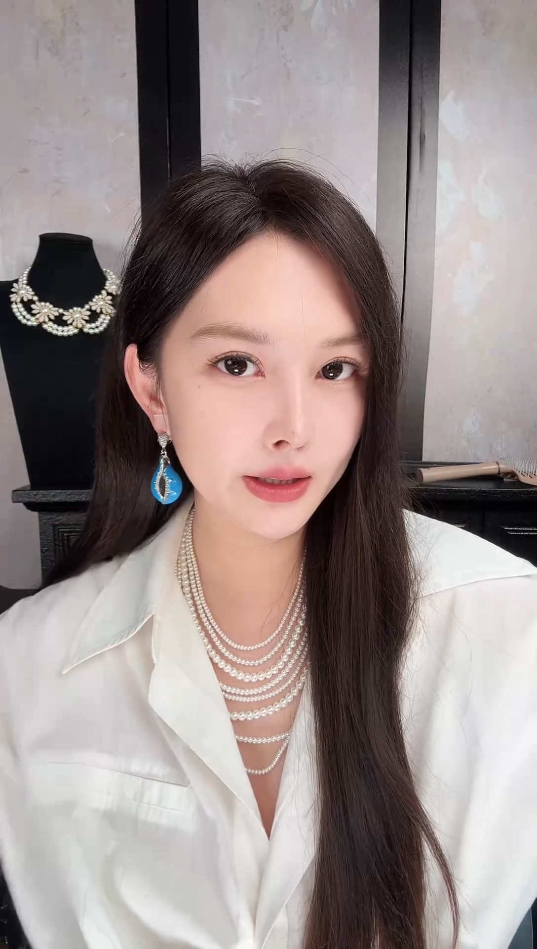 纯铜合金琉璃孤品福福耳饰NO退换