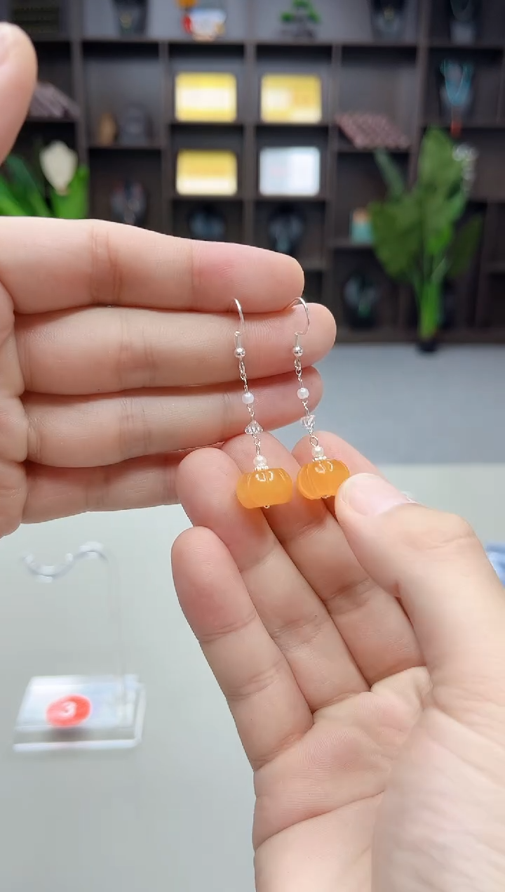 未镶嵌耳饰玛瑙/玉髓W06