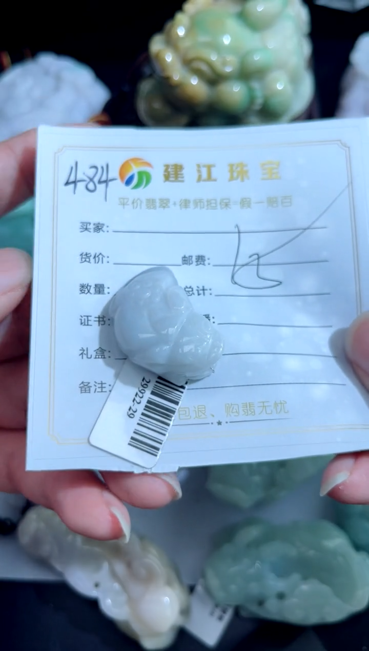 翡翠未镶嵌吊坠(不含链)00000484