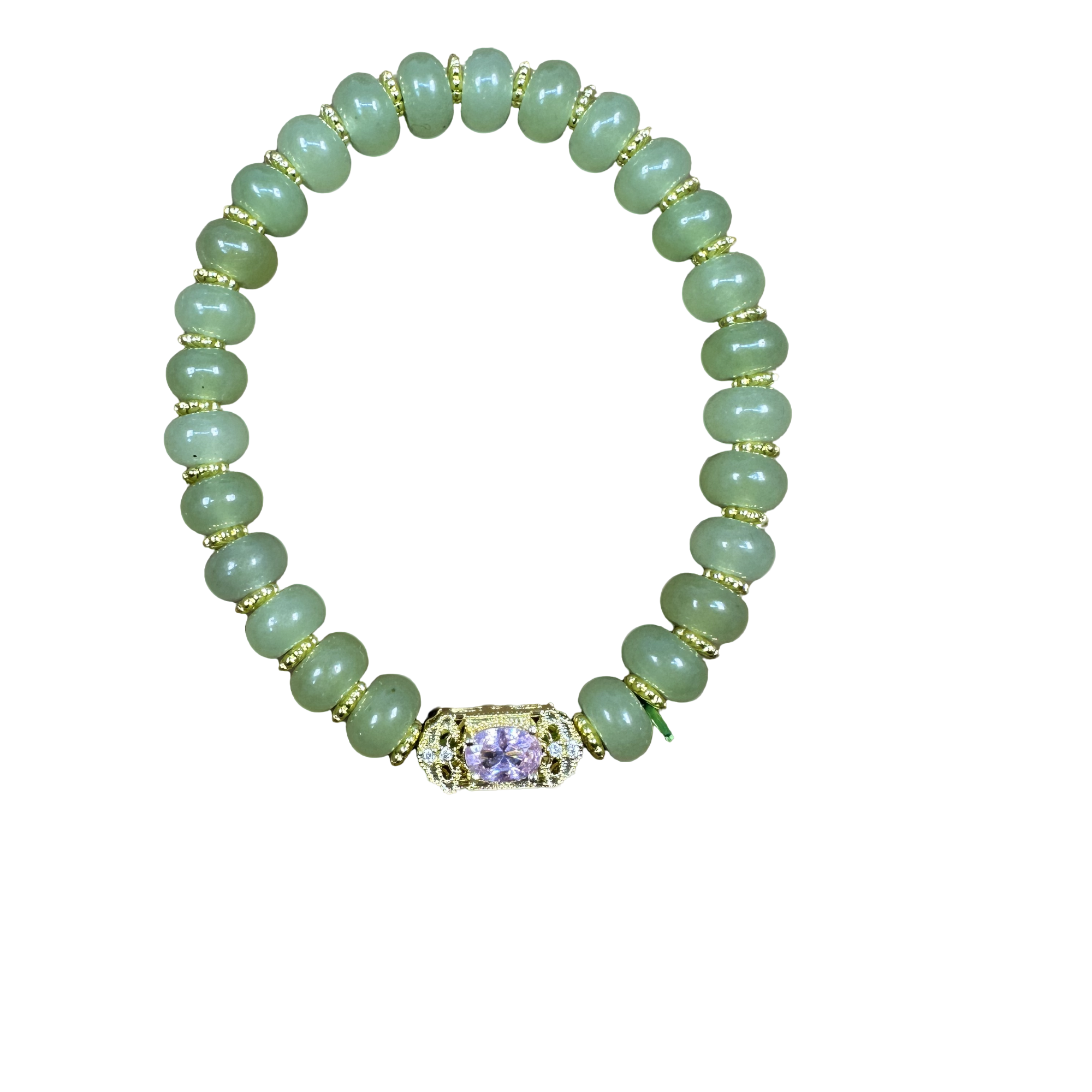 HTY-005 和田玉算盘珠单圈手串民族风手串