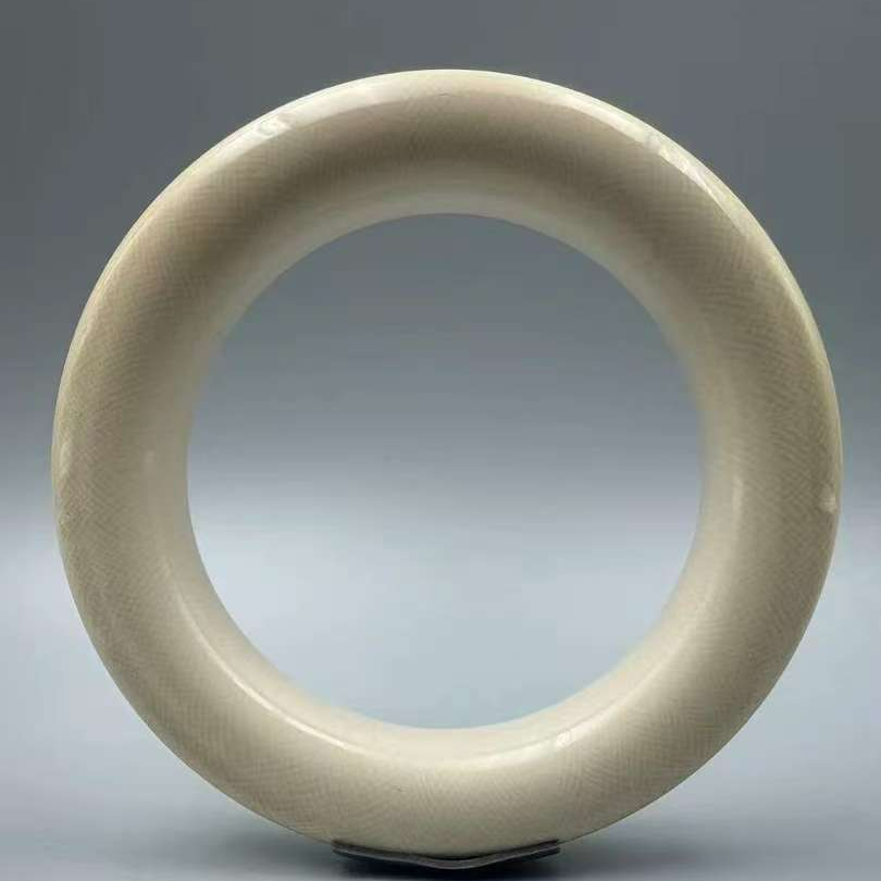 M50611 天然猛犸牙 原色无漂三无满纹 1.5*56.9mm圆镯 圆条 棍镯