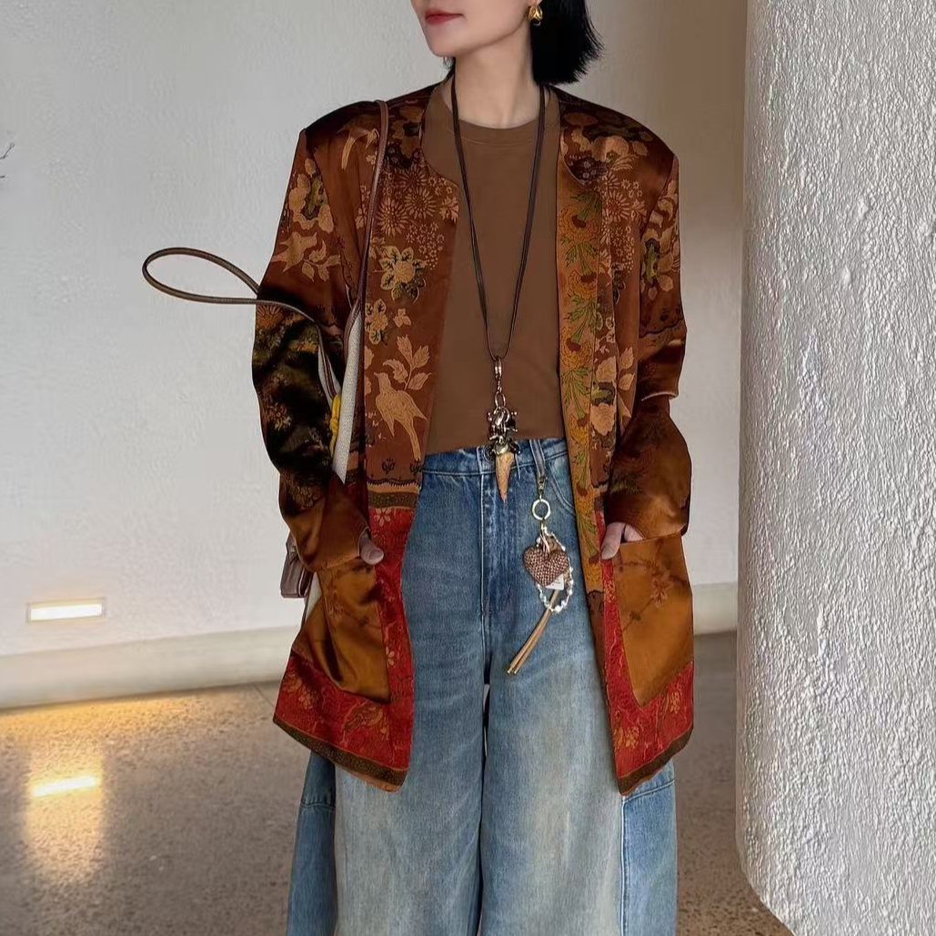 ELVIS.CHEUNG蒋云開運25AW梦回京华│复古香云纱对襟外套