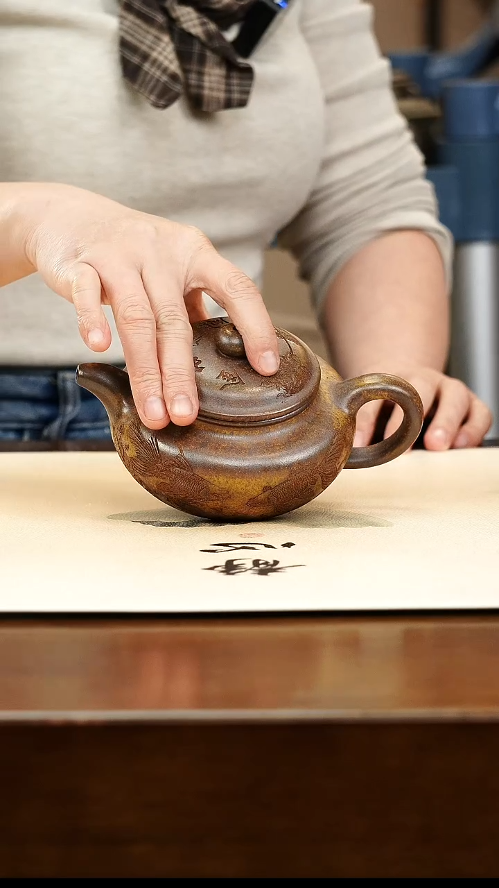 茶壶紫砂宜兴紫砂壶孤品