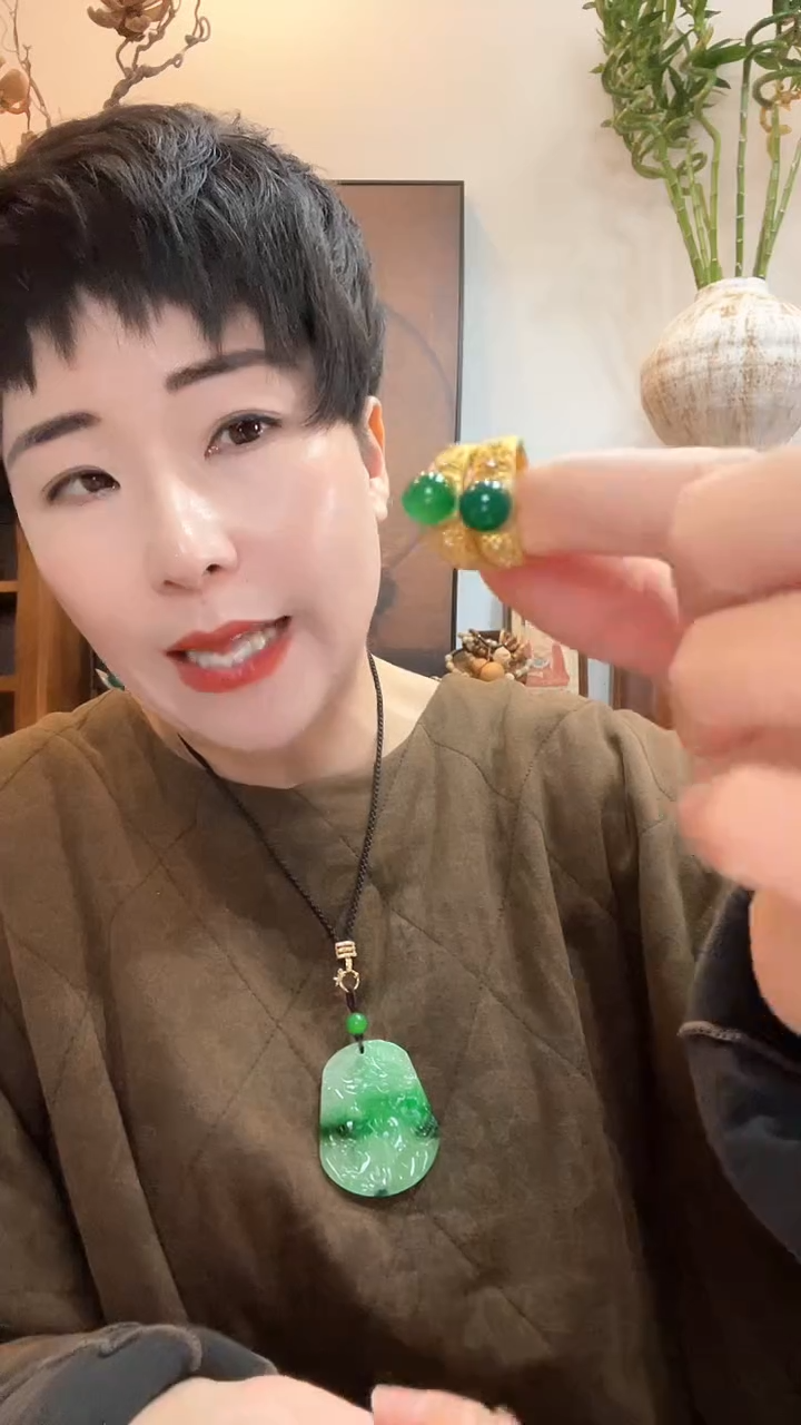 合金戒指翡翠379