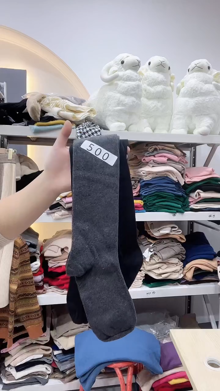 500羊绒过膝袜子