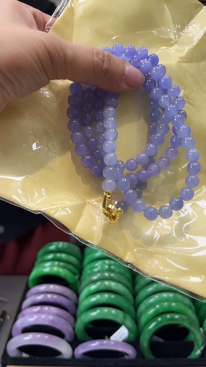 【闪购商品】砖雕闪80 紫罗兰项链8mm