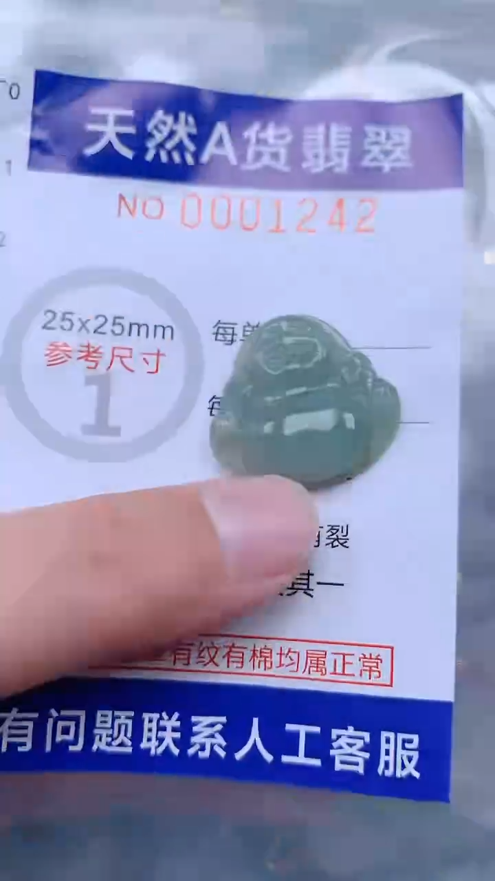 翡翠未镶嵌吊坠(不含链)1