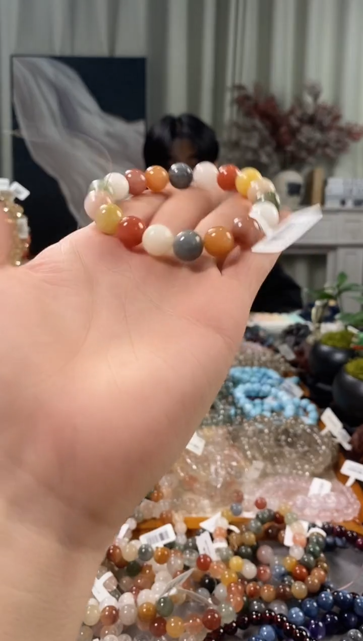 未镶嵌手链水晶彩兔毛