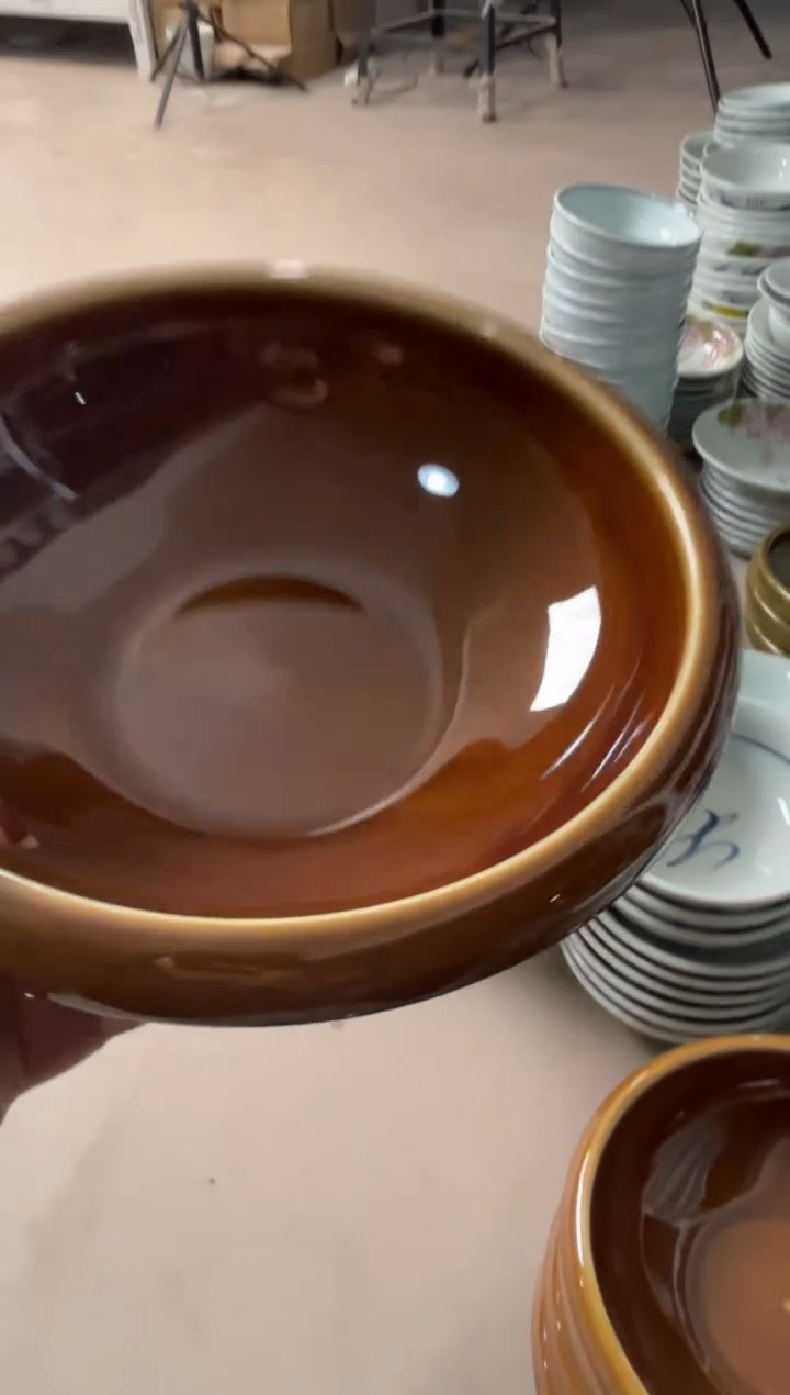 明舟微瑕福利10寸黄釉汤钵（单只装）