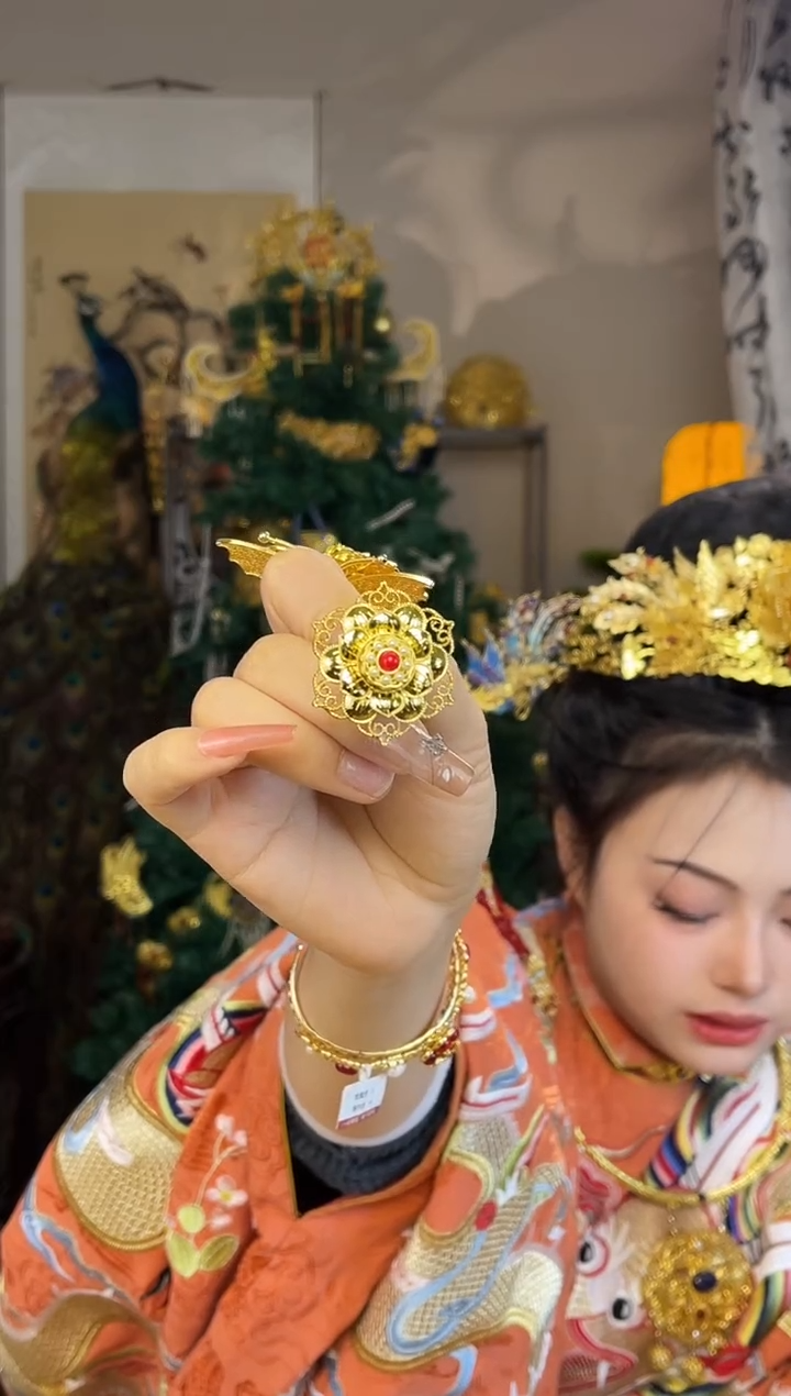 铜合金无小花簪一支