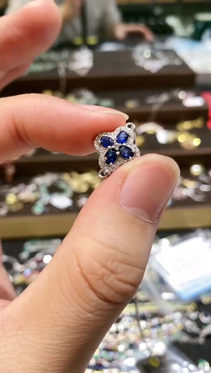 【闪购商品】蓝宝石手链银S925镶嵌手链