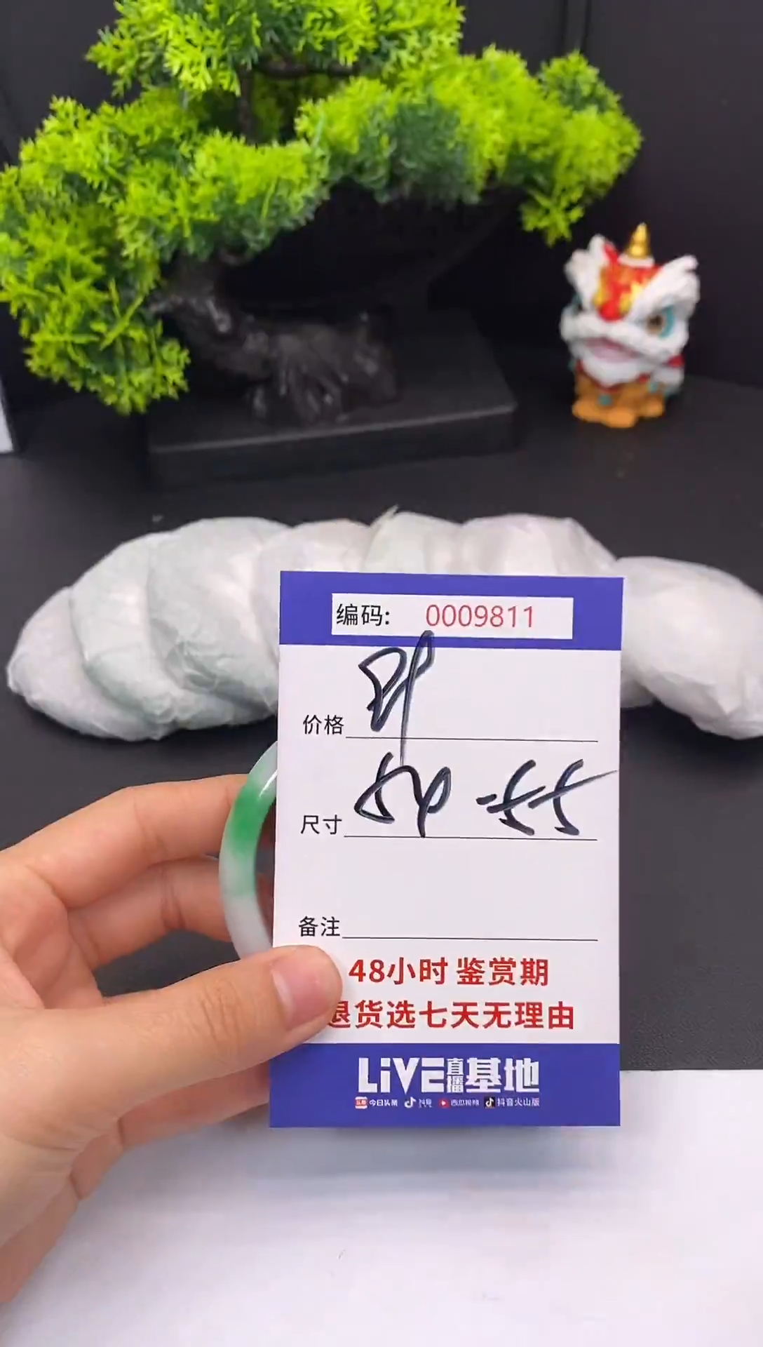未镶嵌手镯翡翠0009811