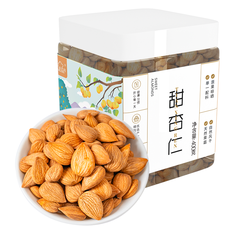 新疆新边界甜杏仁400g配料表只有甜杏仁南杏仁坚果