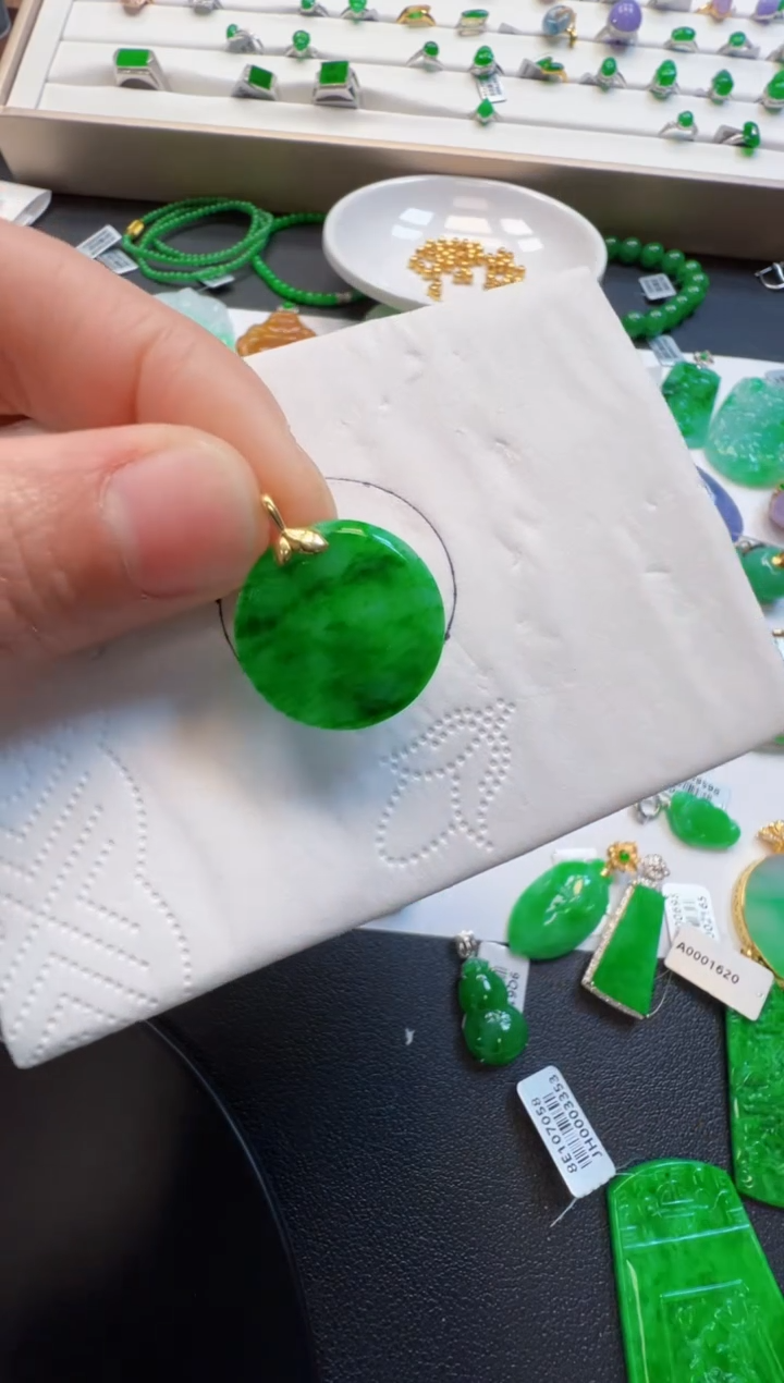 【闪购商品】定制翡翠18K金镶嵌1300元