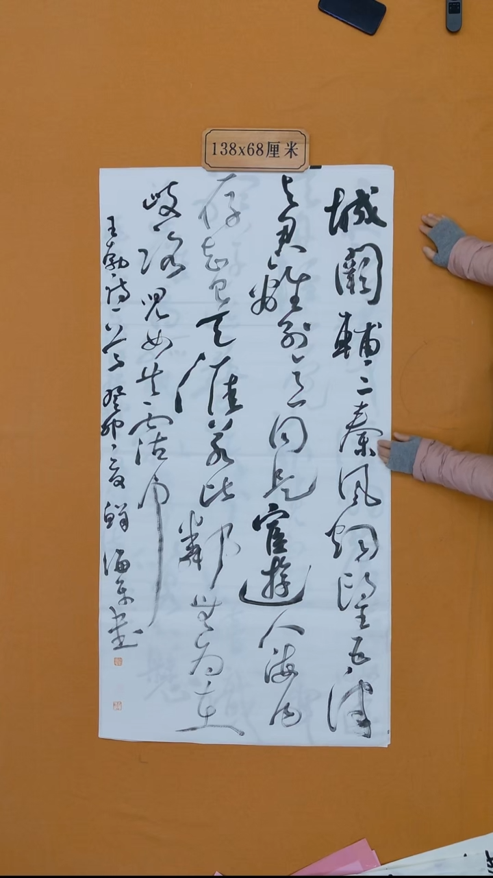 书法鲜海平 江苏宝应 68*138 八平尺 