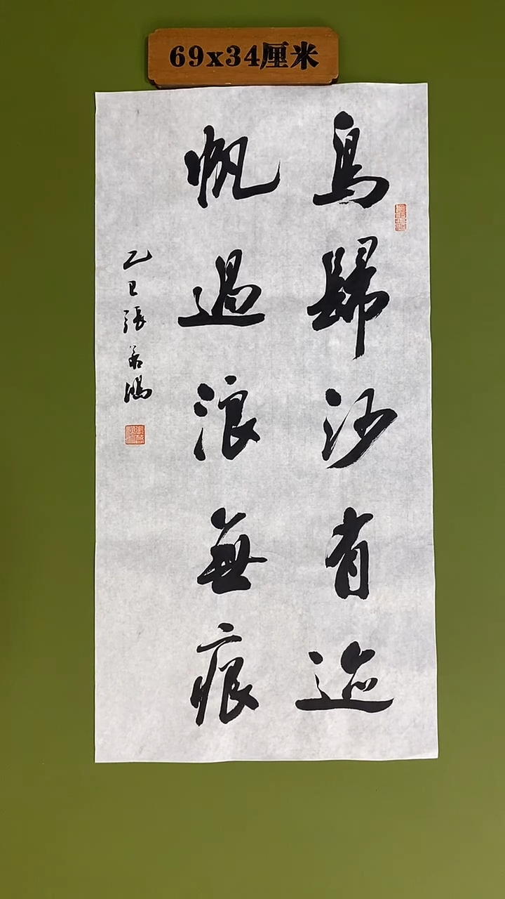 书法书法 张若鸿 尺寸69cm*34cm  