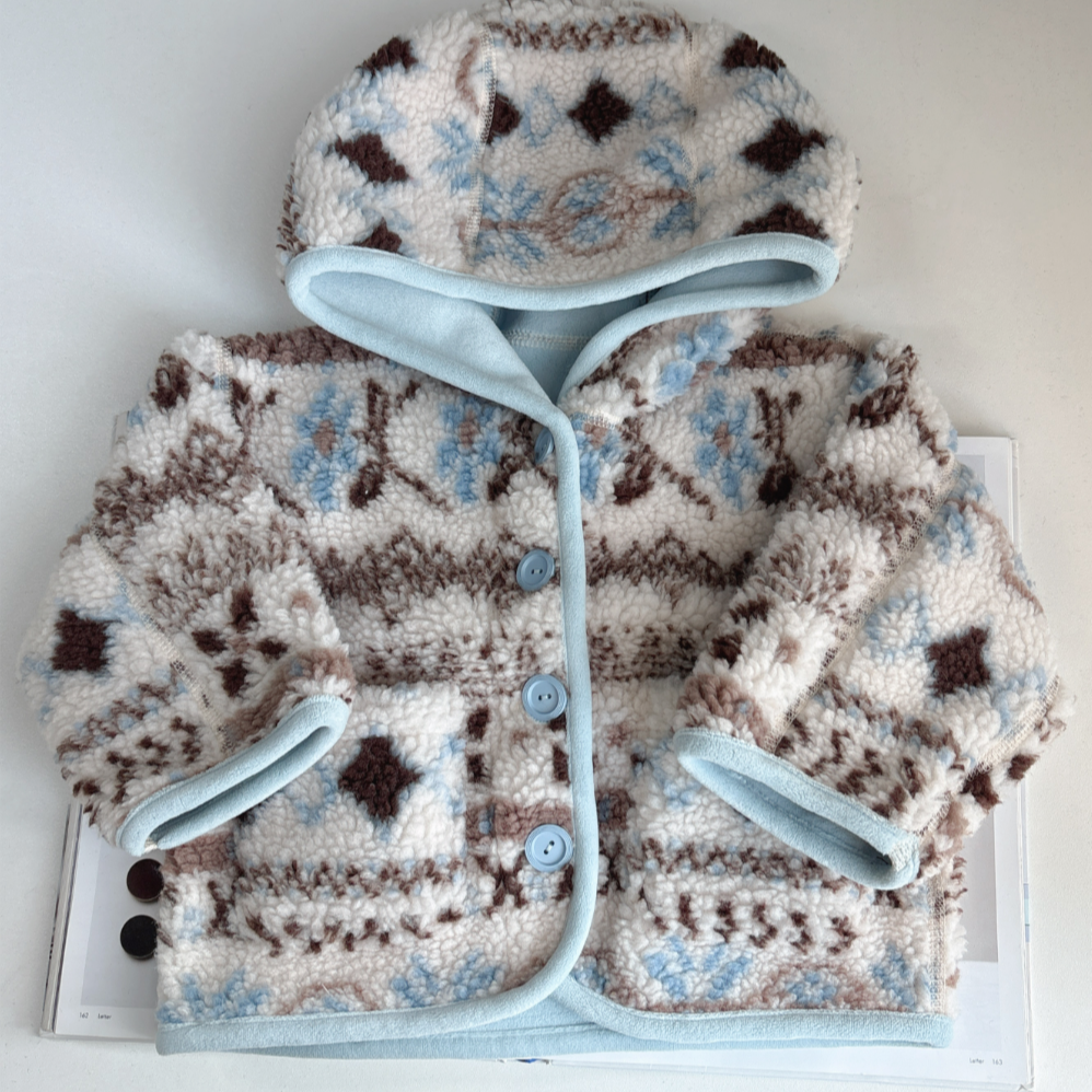 【绒绒外套 小乐妈咪】宝宝保暖上衣儿童外套男女童洋气衣I23