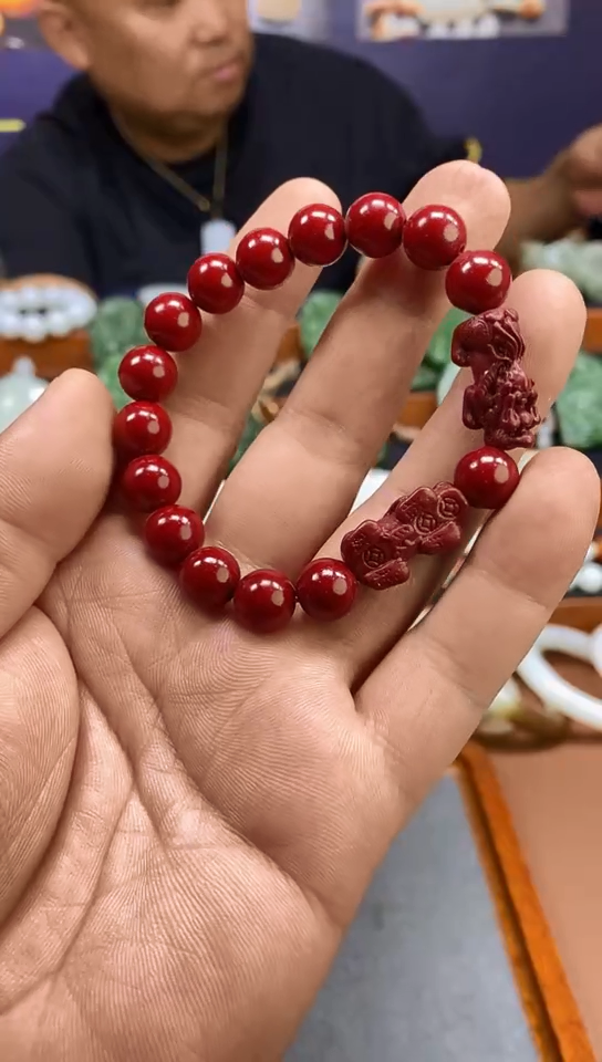 天然辰砂精品朱砂手串