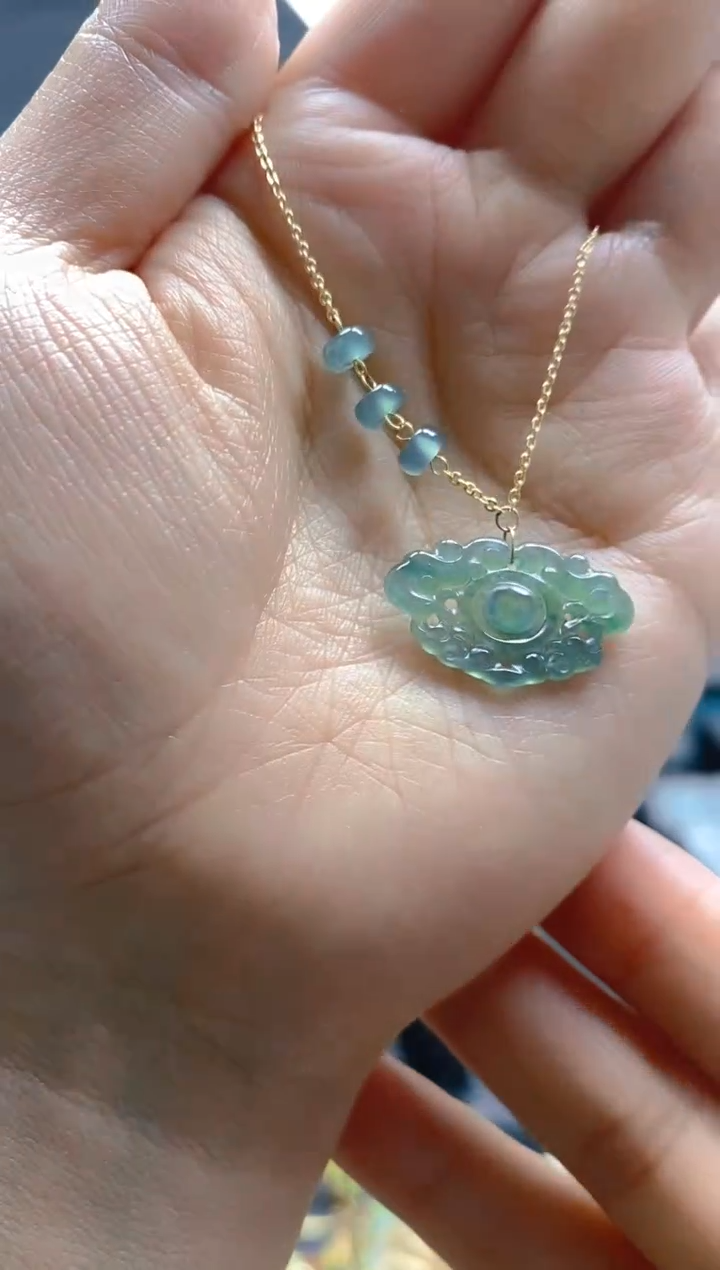 【闪购商品】翡翠耳饰合金0419翡翠锁骨链