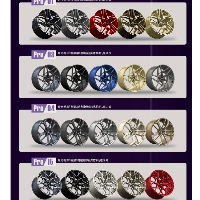 万吨锻造20寸21寸22寸23寸适用多款车型锻造轮毂支持定制