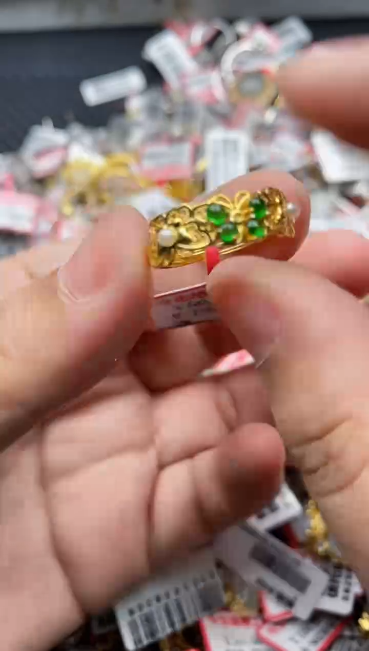 【闪购商品】翡翠戒指银S925镶嵌55555---8