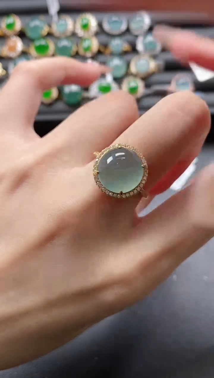 【闪购商品】翡翠戒指银S925镶嵌51151