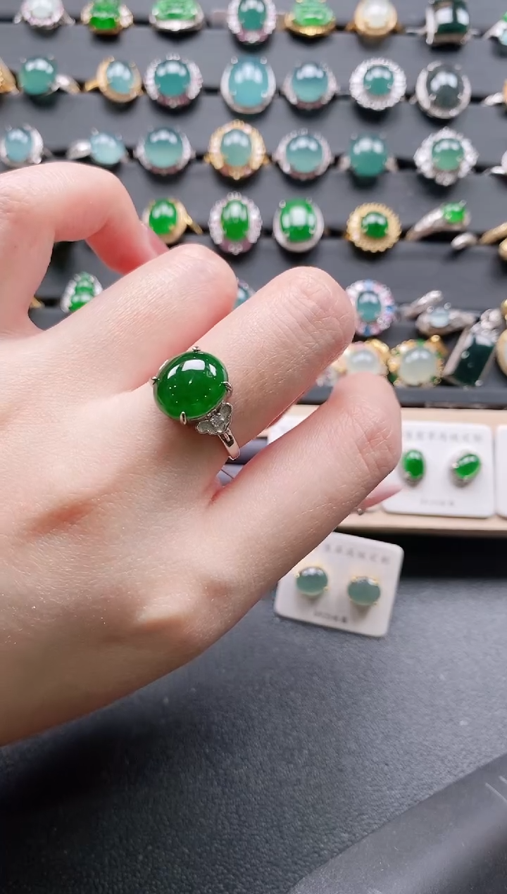 【闪购商品】翡翠戒指银S925镶嵌11111111
