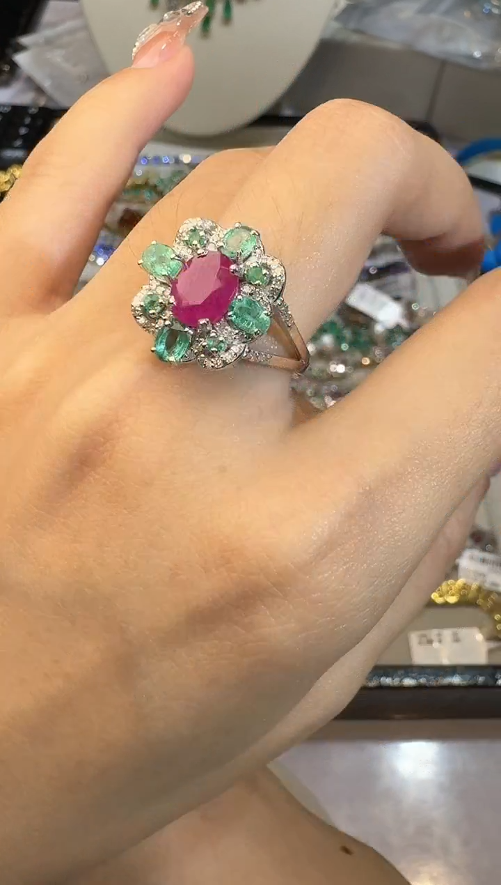 【闪购商品】定制红宝石戒指未镶嵌戒指