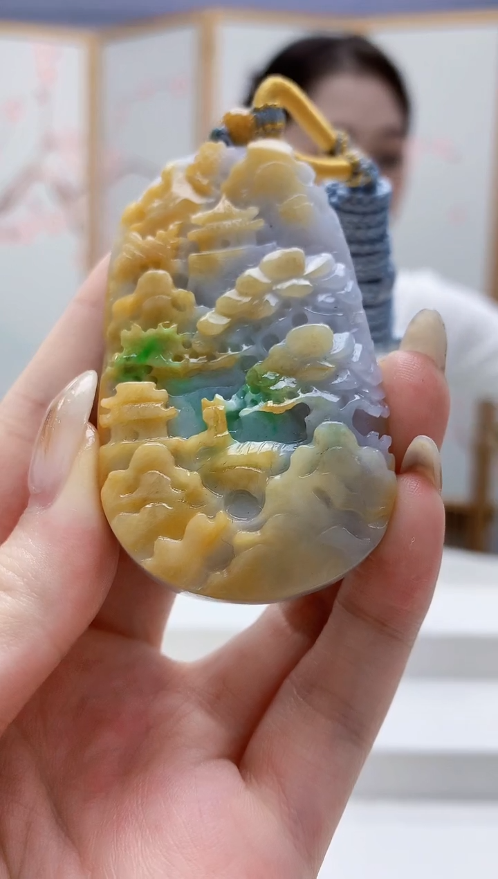 未镶嵌定制翡翠3099jw-毛货挂件49