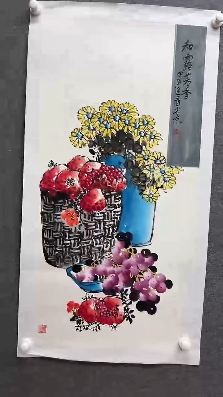 国画王迎春花鸟作品A719