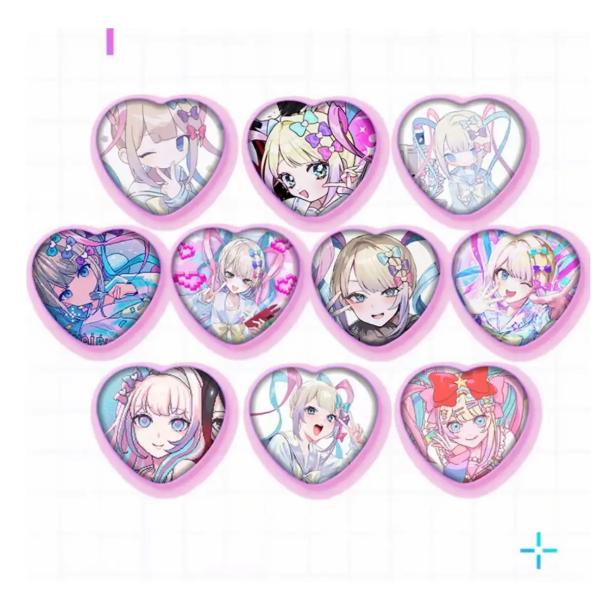 【主播女孩重度依赖】东名坂快闪心形吧唧 盲盒代拆 未成年禁止下单