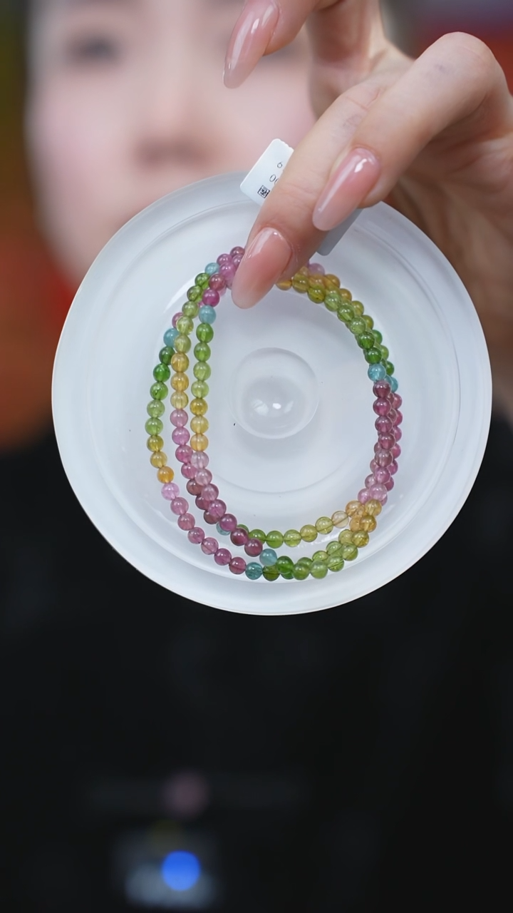 【闪购商品】碧玺手链未镶嵌d193 碧玺单圈手链4**m+