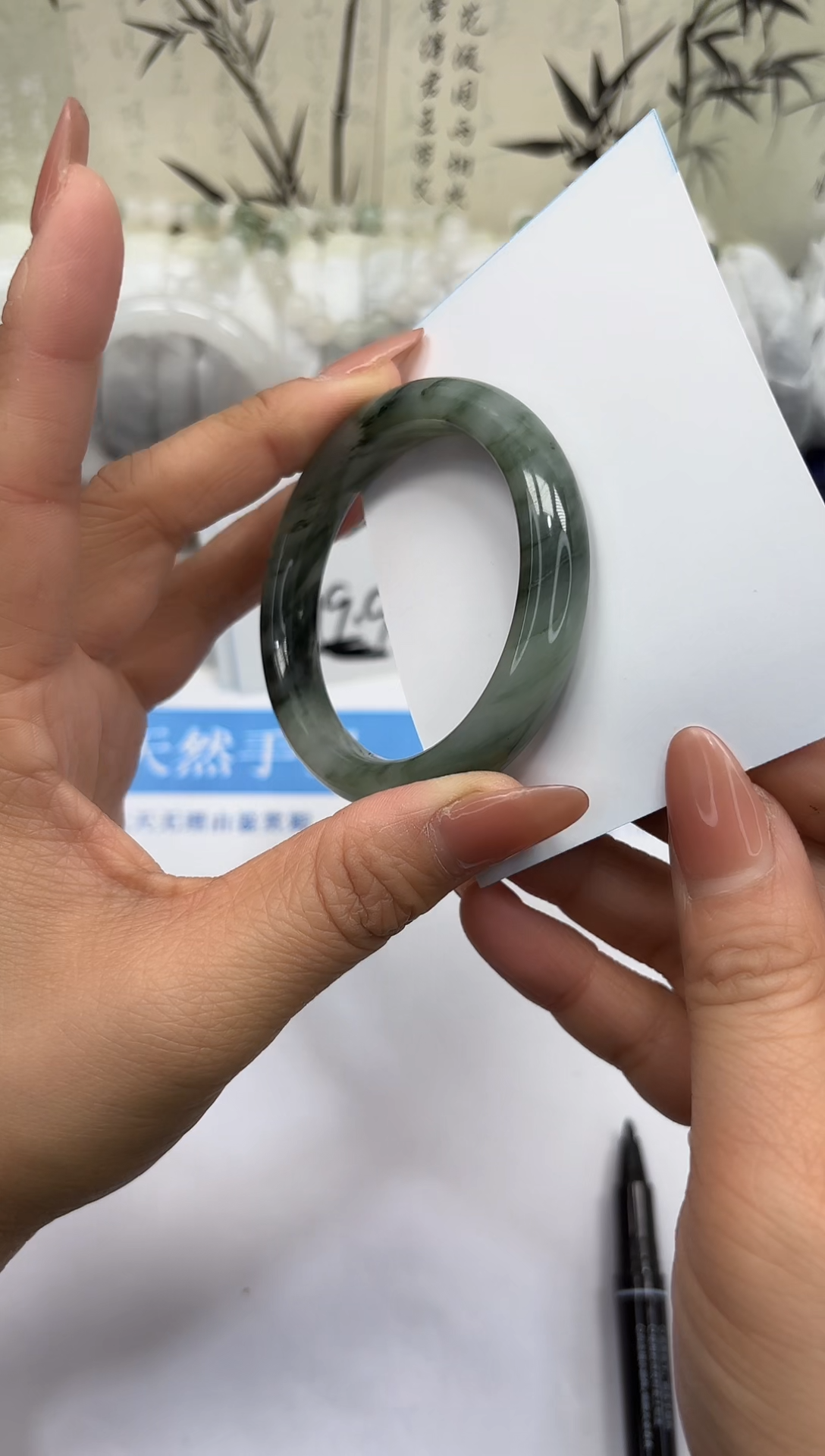 未镶嵌手镯石英质玉A74-50/51/52