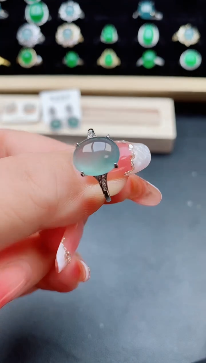 【闪购商品】翡翠戒指银S925镶嵌1312321