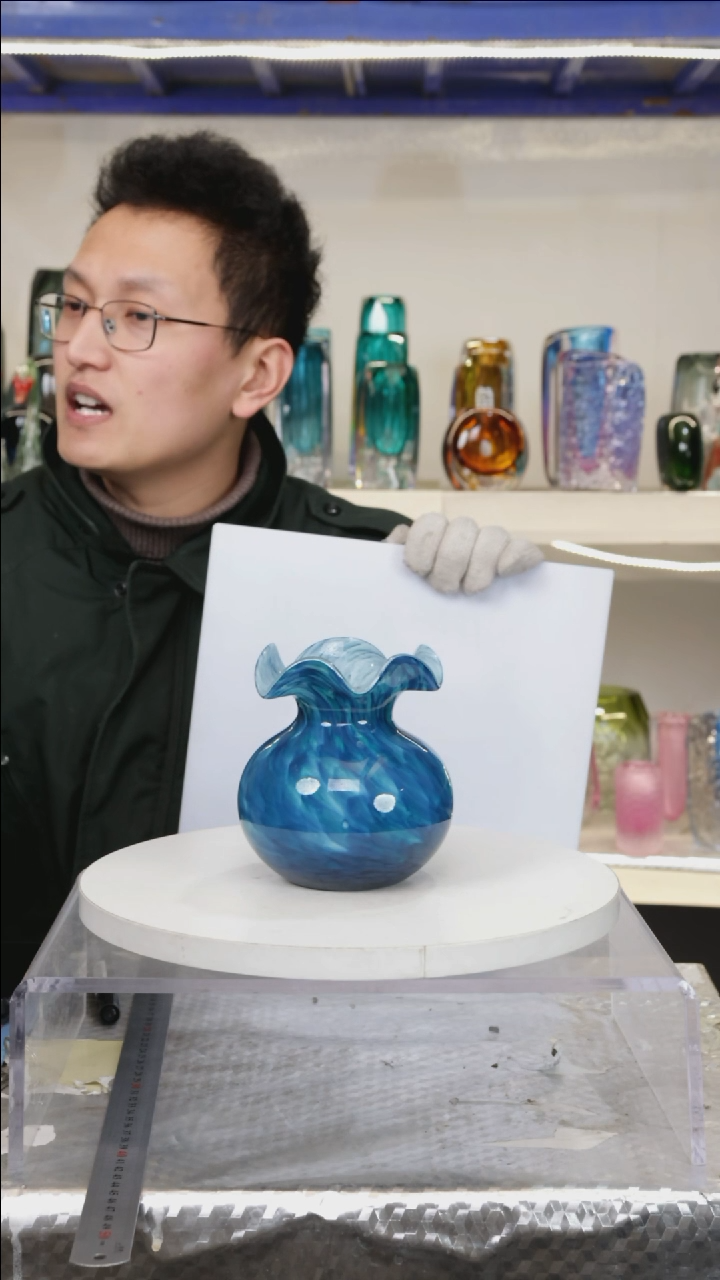 【闪购商品】琉璃【幻彩】高14精品琉璃正常手工痕迹福利