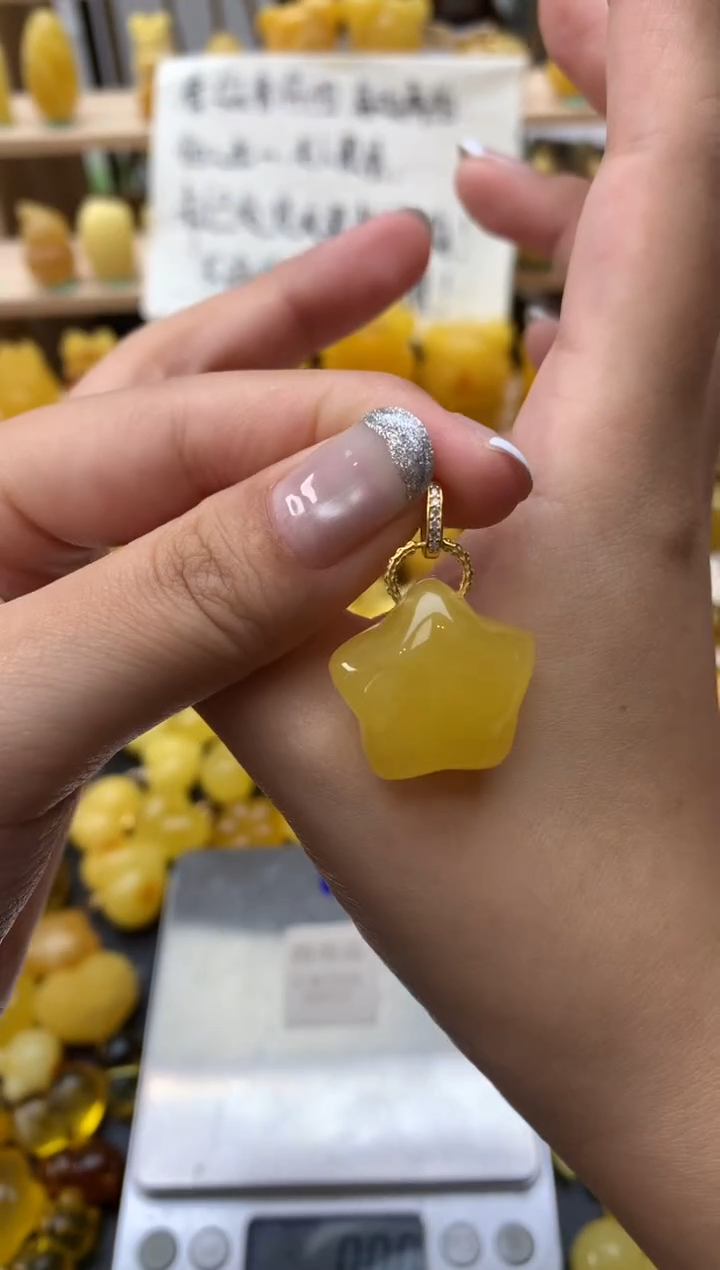 琥珀银S925镶嵌珠宝奇石041琥珀蜜蜡