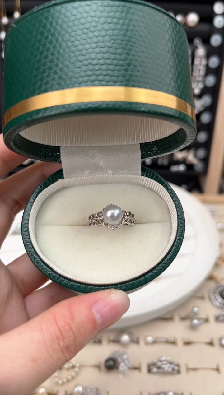 【闪购商品】海水珍珠戒指银S925镶嵌S925海水戒指
