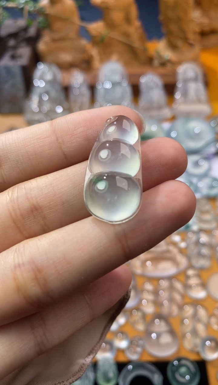 【闪购商品】定制翡翠未镶嵌福豆29.4*14.5*6.2